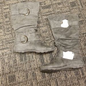 Brand new, never worn, suede boots.